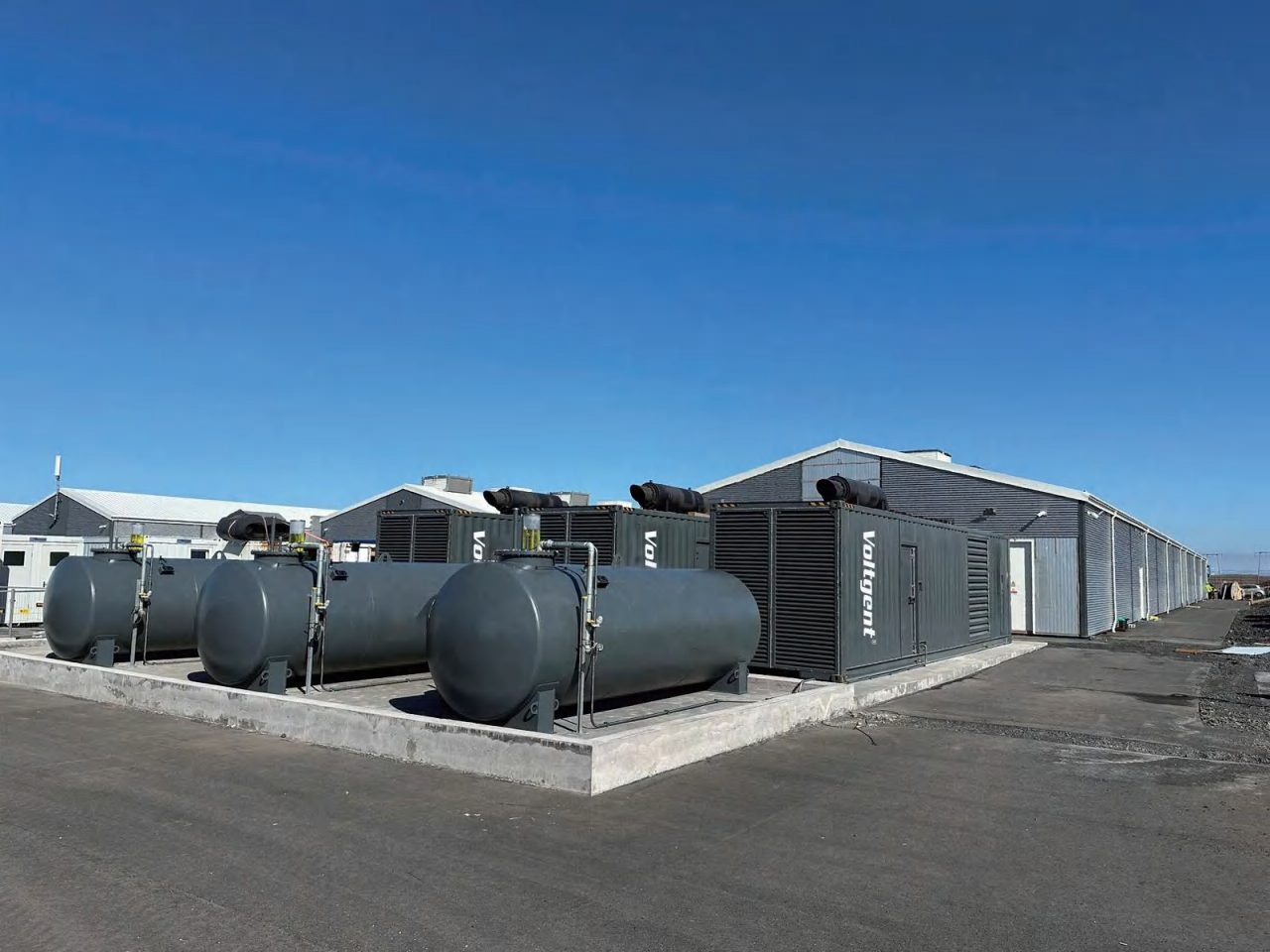 Containerized generator sets in containerized configuration